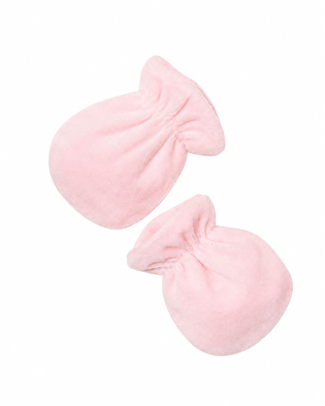 Pink Velour Warm Mitts