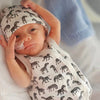 Load image into Gallery viewer, Incubator Vest &amp; Round Hat Set, Little Zebras, 100% Organic Cotton - Set - Tiny &amp; Small