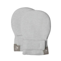 Stay-On Scratch Mittens - Storm Grey Scratch Mitts Goumikids 3-6lb 
