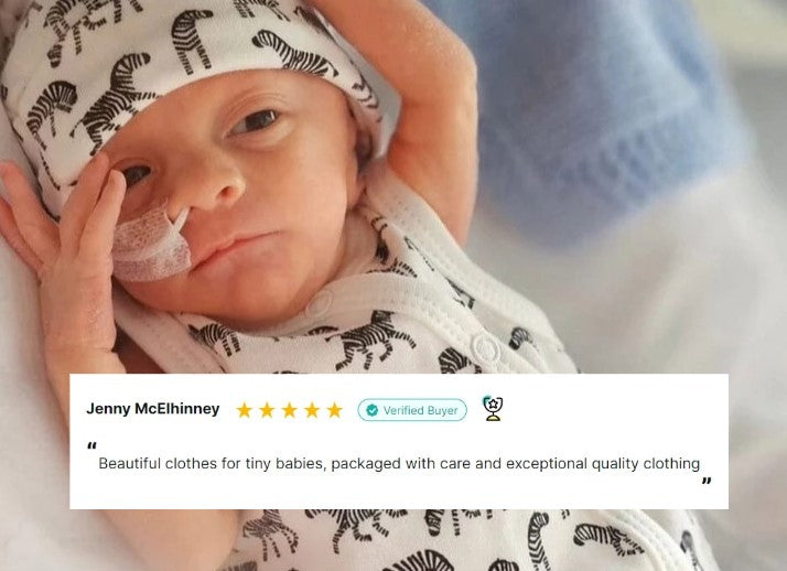 Premature baby clothing customer photo