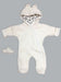 Tiny & Small - Fleece Pramsuit - Cream with Zebra Fabric Hood Snowsuit / Pramsuit Tiny & Small 