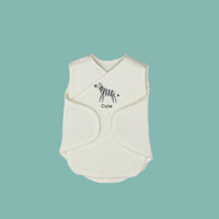 'Cute ' Zebra Incubator Vest with Knotted Hat - organic cotton