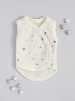 Incubator Vest, Purple Stars, Premium 100% Organic Cotton