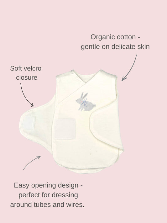 Neonatal Vest 2 Pack, Organic Cotton, Cottontail Bodysuit / Vest Little Dreamer 