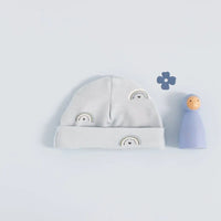 Preemie Round Hat, Baby Blue Rainbows Hat Tiny & Small 