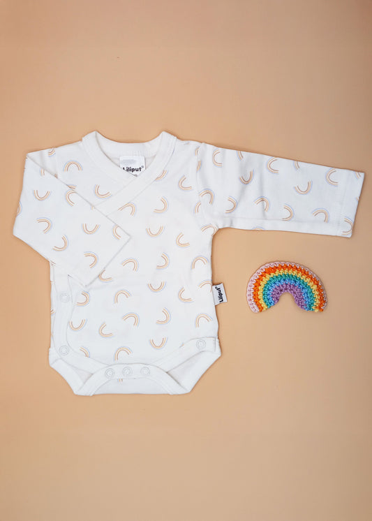 Rainbow Print Long Sleeved Wrap Bodysuit Bodysuit / Vest Liliput 