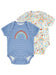 Piccalilly Short Sleeve Baby Bodysuits (Pack Of 2) - Sun Shower Bodysuit / Vest Piccalilly 
