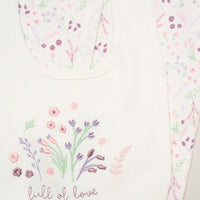 Floral 'Full of Love' 5 Piece Layette Gift Set - 3 sizes. Set Rock a Bye Baby 
