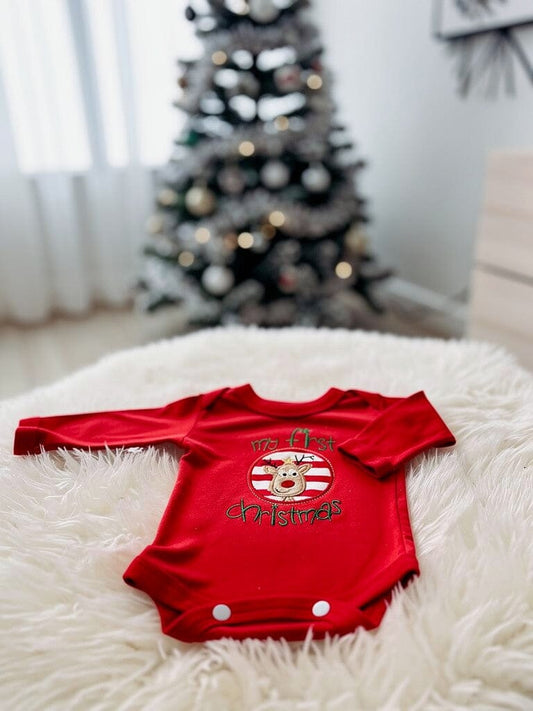 My First Christmas Premature Baby Bodysuit Bodysuit / Vest Little Lumps 