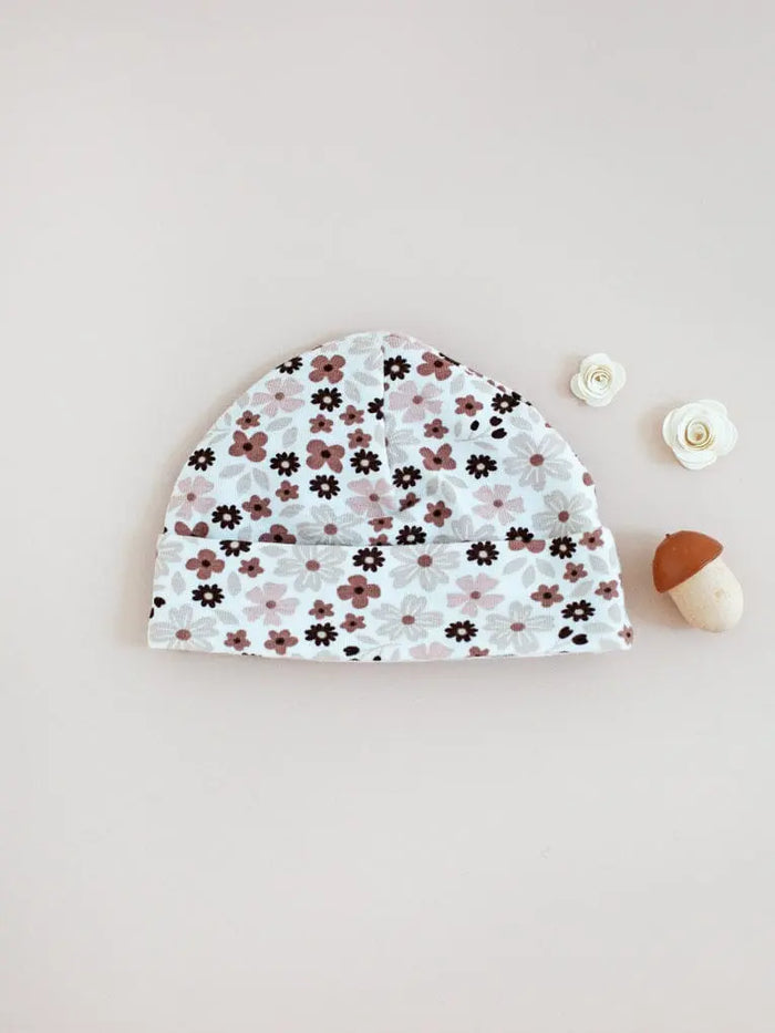 Preemie Round Hat, Ditsy Floral