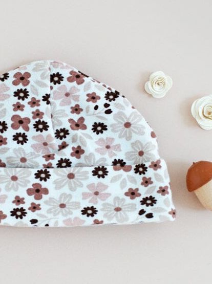 Preemie Round Hat, Ditsy Floral Tiny & Small