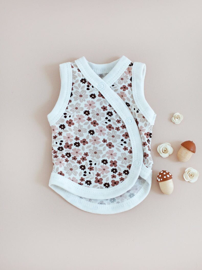 Premature Baby Girl Vest, Ditsy Floral - Incubator Vest - Tiny & Small