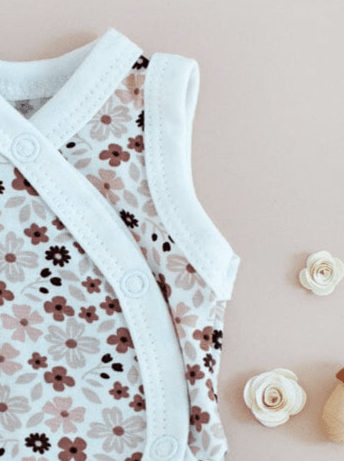 Premature Baby Girl Vest, Ditsy Floral Bodysuit / Vest Tiny & Small 