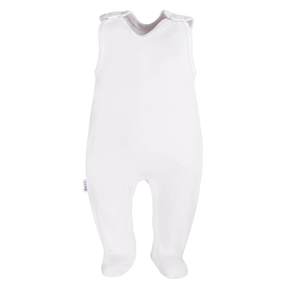 Early Baby Footed Dungarees - White - Dungaree - EEVI