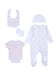 5 Piece Floral Layette Set Set Rock a Bye Baby 