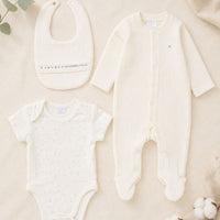 Ribbed Velour Nursery Layette Set Set Rock a Bye Baby 