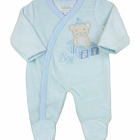 Premature Velour All in One - Baby Boy - One Sleespuit Tiny Baby