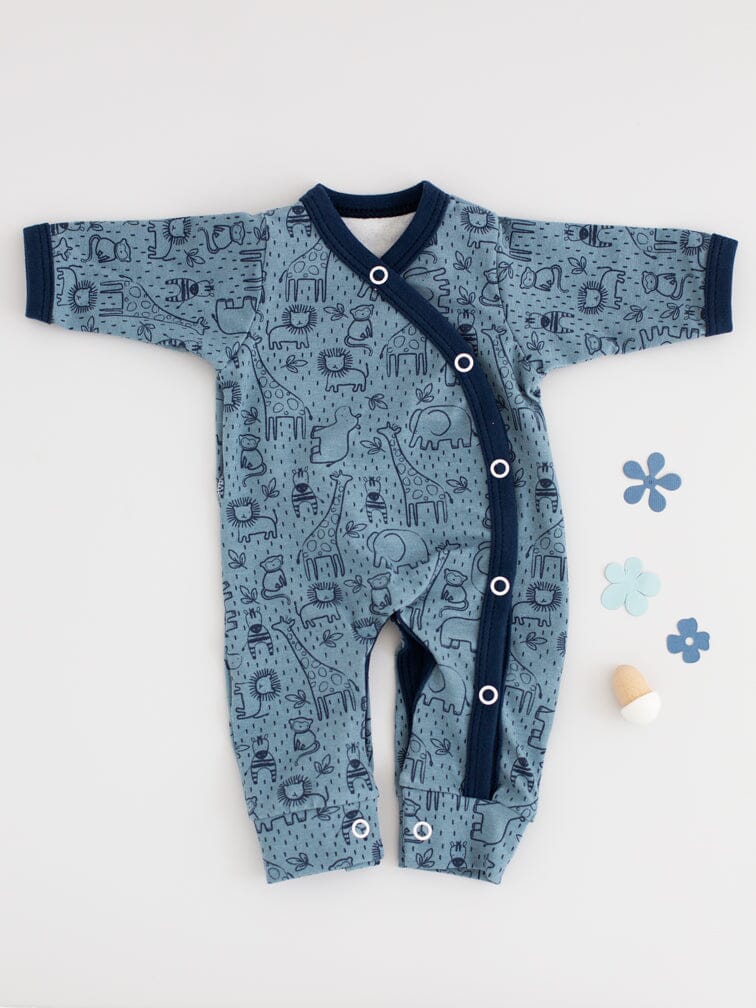 Premature Baby Sleepsuit, Safari Friends - Sleepsuit / Babygrow - Tiny & Small