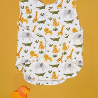 2 Pack Neonatal Vests, Organic Cotton, Safari Dreams Bodysuit / Vest Little Dreamer 