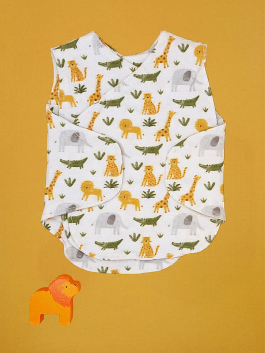 2 Pack Neonatal Vests, Organic Cotton, Safari Dreams Bodysuit / Vest Little Dreamer 