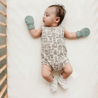Stay-On Scratch Mittens - Sea Glass Scratch Mitts Goumikids 