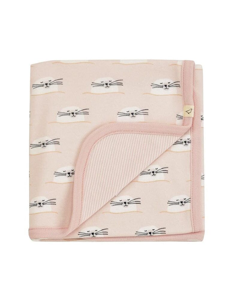 Pink Seal Print Blanket by Pigeon Organics