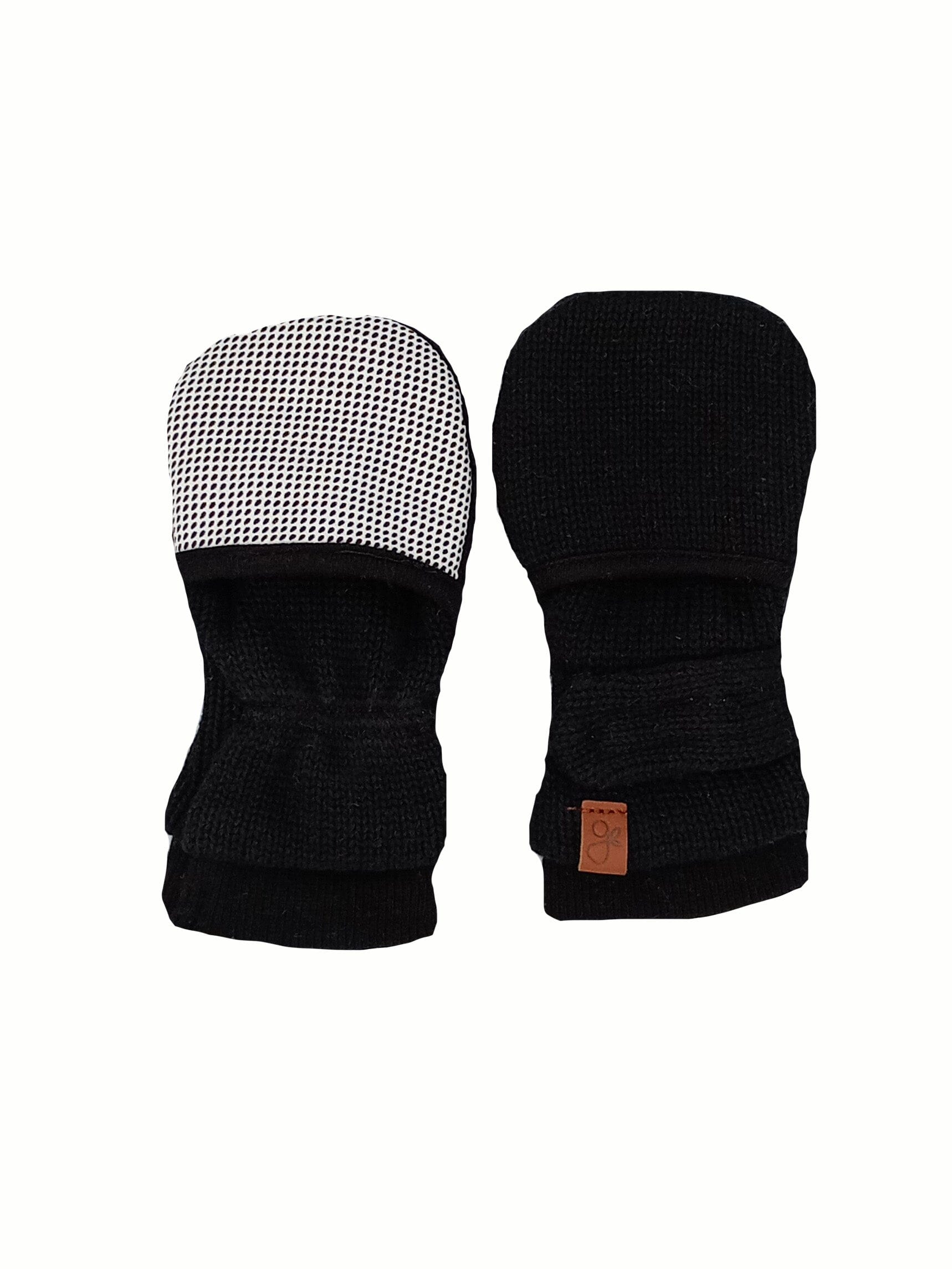 Knitted Stay-On Scratch Mittens, Shadow - Scratch Mitts - Goumikids