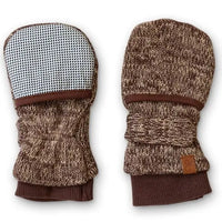 Stay-On Scratch Mittens, Knit Mitts, Bark Goumikids