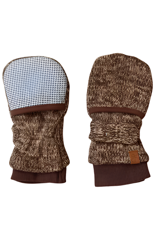 Stay-On Scratch Mittens, Knit Mitts, Bark Scratch Mitts Goumikids 