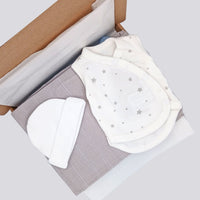 Silver Stars Gift Box - Incubator Vest, Hat & Muslin Little Mouse Baby Clothing & Gifts