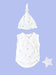 Incubator Vest & Knotted Hat Set Silver Stars, 100% Organic Cotton (1.5lb-3lb) Bodysuit / Vest Tiny & Small 