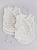 2 Pack Incubator Vest Set, Silver Stars and Silver Clouds, 100% Organic Cotton - Set - Tiny & Small