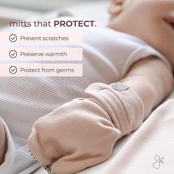 New baby mittens that stay on baby's hands