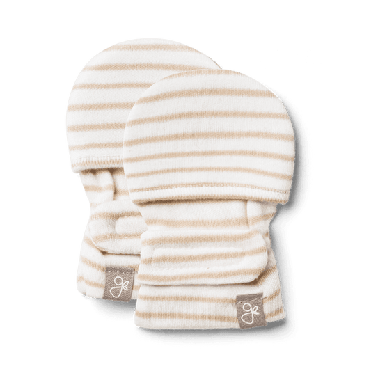 Stay-On Scratch Mittens - Dune Stripe Scratch Mitts Goumikids 
