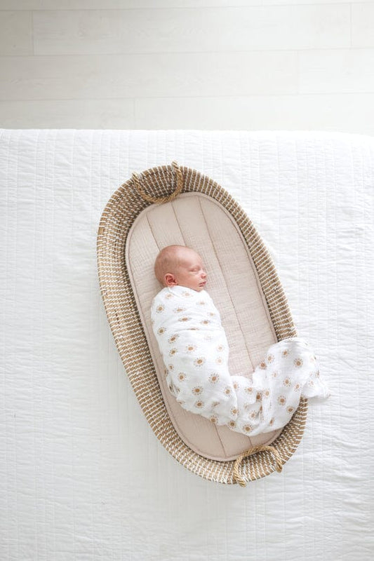 Bees - Muslin Swaddle, 100 x 100 cm Swaddle Blanket Lulujo 