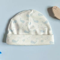 Premature Round Hat, Ocean Blue, Premium 100% Organic Cotton Tiny & Small