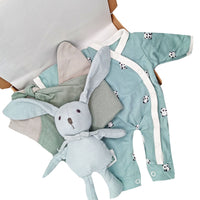 The Teal Collection Gift Box with Outfit - Toy, Comforter & Sleepsuit Gift Set Little Mouse Baby Clothing & Gifts 