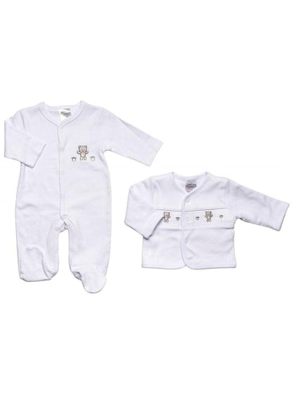 "Teddy" Smocked 2 Piece Set Outfit Just too Cute 