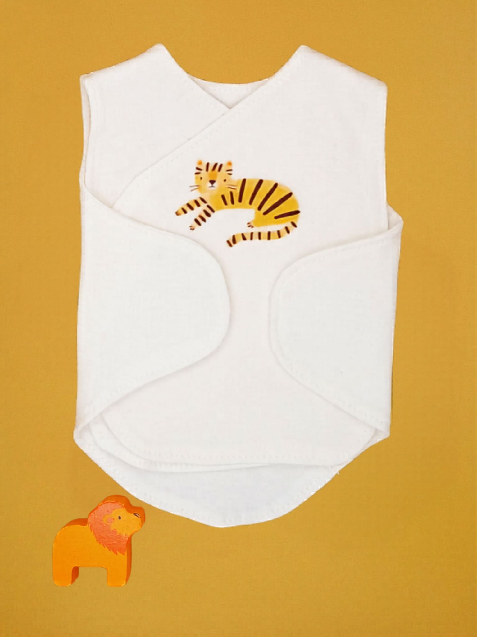 2 Pack Neonatal Vests, Organic Cotton, Safari Dreams Bodysuit / Vest Little Dreamer 