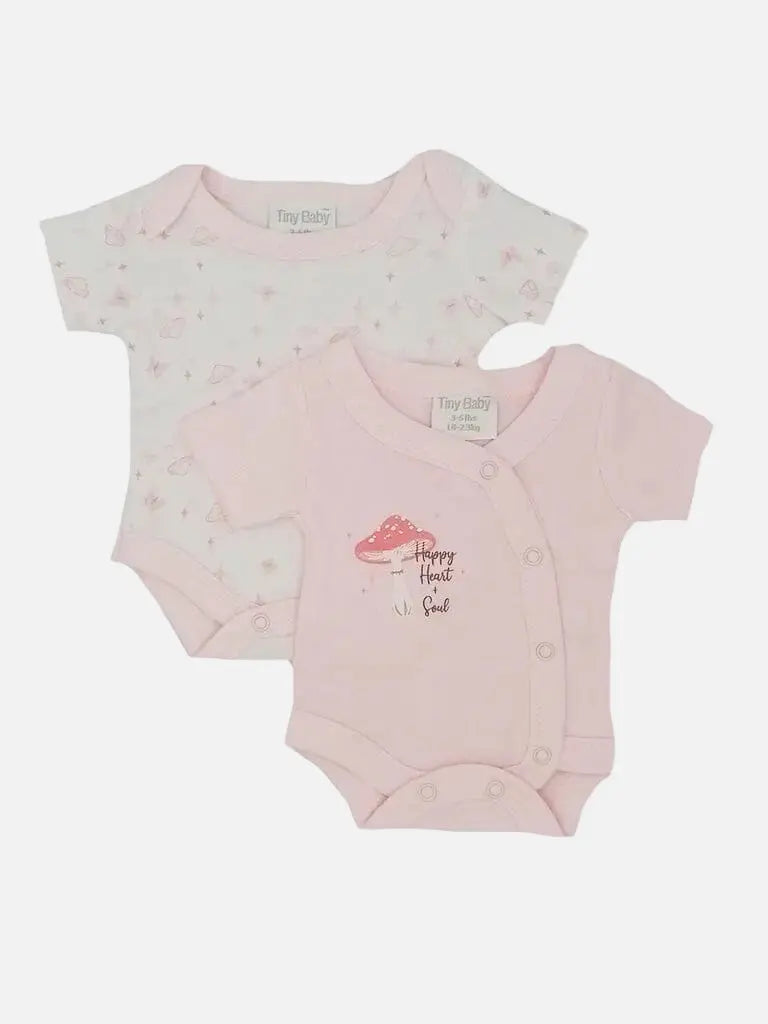 Toadstools 2 Pack Vests - Pink Bodysuit / Vest Tiny Baby 
