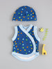 Load image into Gallery viewer, Incubator Vest &amp; Round Hat Set, Triangle Drops - Set - Tiny &amp; Small