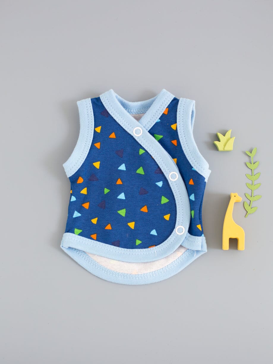 Premature Baby Incubator Vest, Triangle Drops - Incubator Vest - Tiny & Small