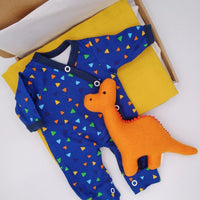 Triangles Gift Box -Sleepsuit, Toy, Muslin & Card Gift Set Tiny & Small 