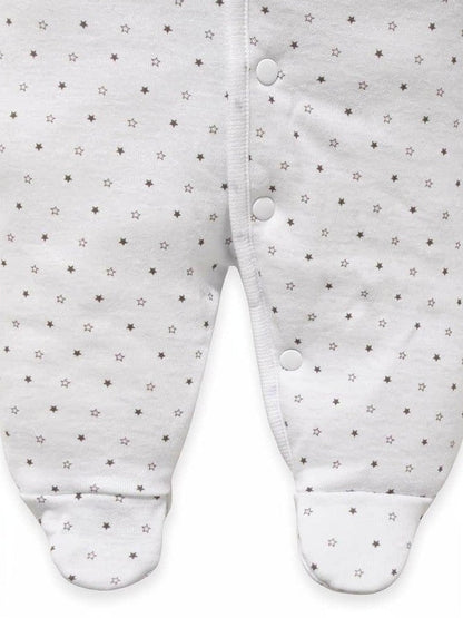 White Starry Snowsuit, Bear Ears on Hood Snowsuit / Pramsuit Dandelion 