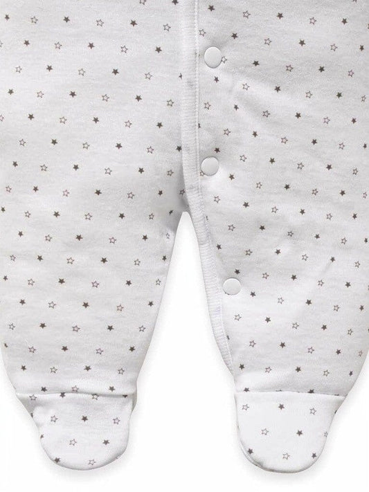 White Starry Snowsuit, Bear Ears on Hood Snowsuit / Pramsuit Dandelion 