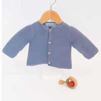 Knitted Twilight Blue Cardigan Cardigan / Jacket La Manufacture de Layette 