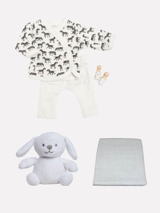 The Unisex Gift Box - Top & Trouser Set, Toy & Comforter Gift Set Little Mouse Baby Clothing & Gifts 