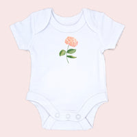 Dusky Pink Zipped Sleepsuit & Hydrangea Motif Bodysuit Set. Set Little Dreamer 