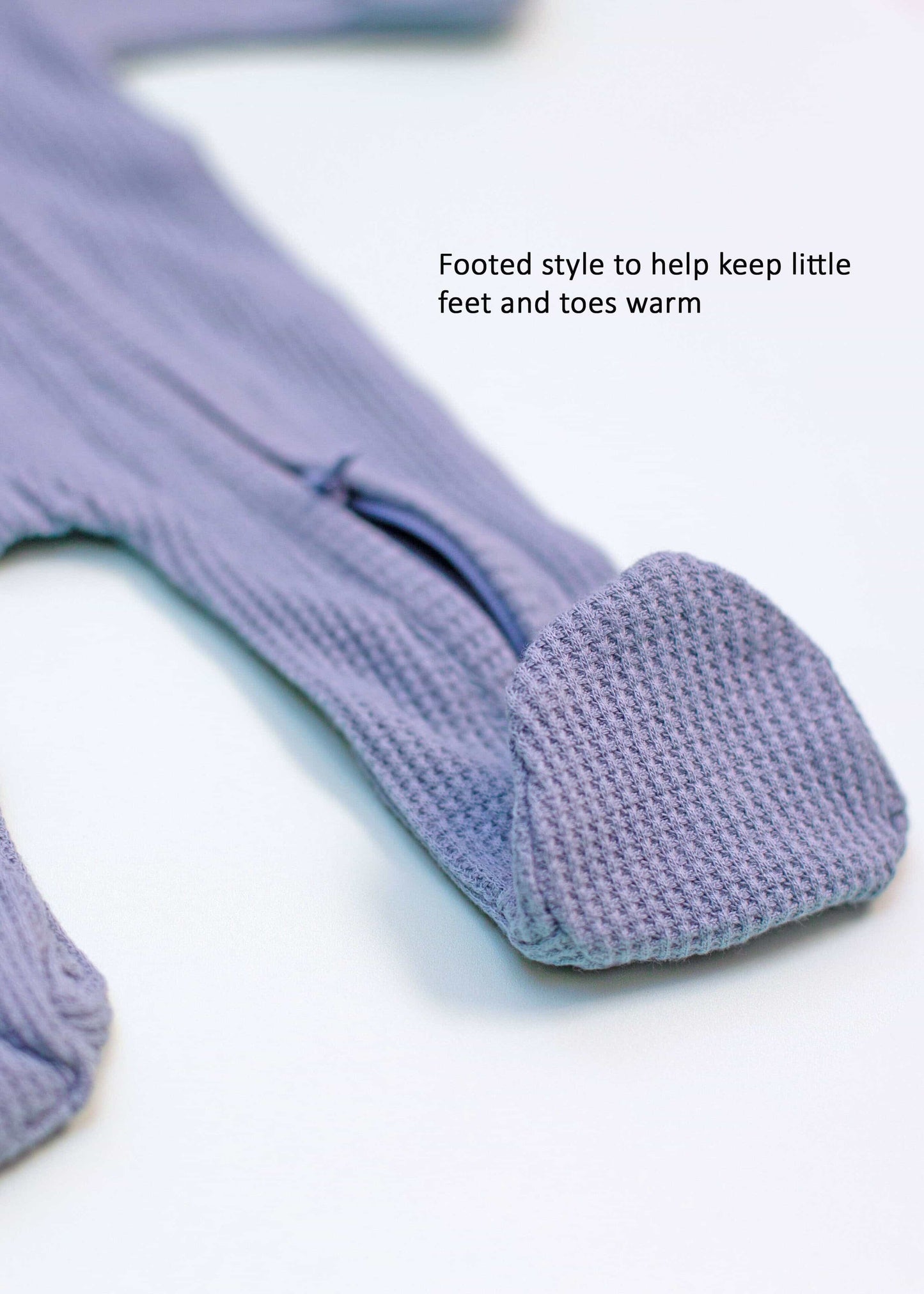 Zipped Premature Baby Sleepsuit, Fold-Over Mitts - Blue Sleepsuit / Babygrow Little Dreamer 