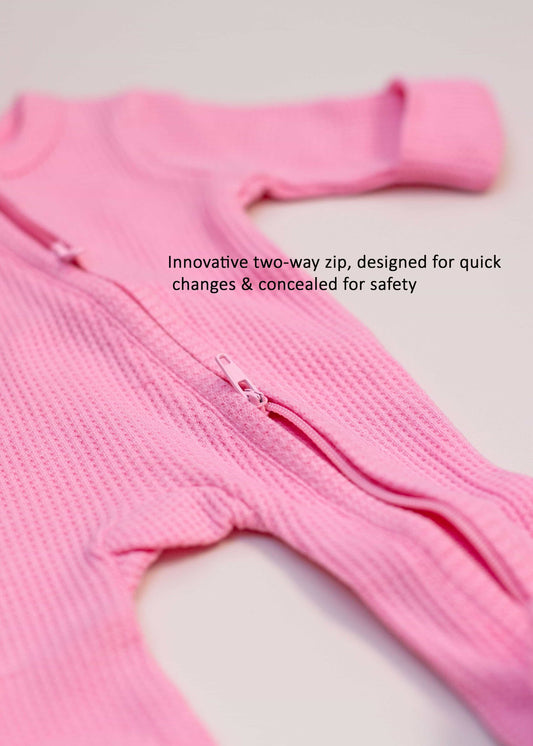 Footed Premature Baby Sleepsuit, Zips & Mitts - Candy Pink Sleepsuit / Babygrow Little Dreamer 